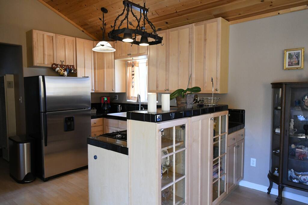 View of the kitchen, from the living room