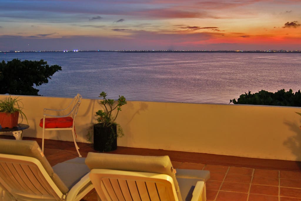 Terraza atardecer