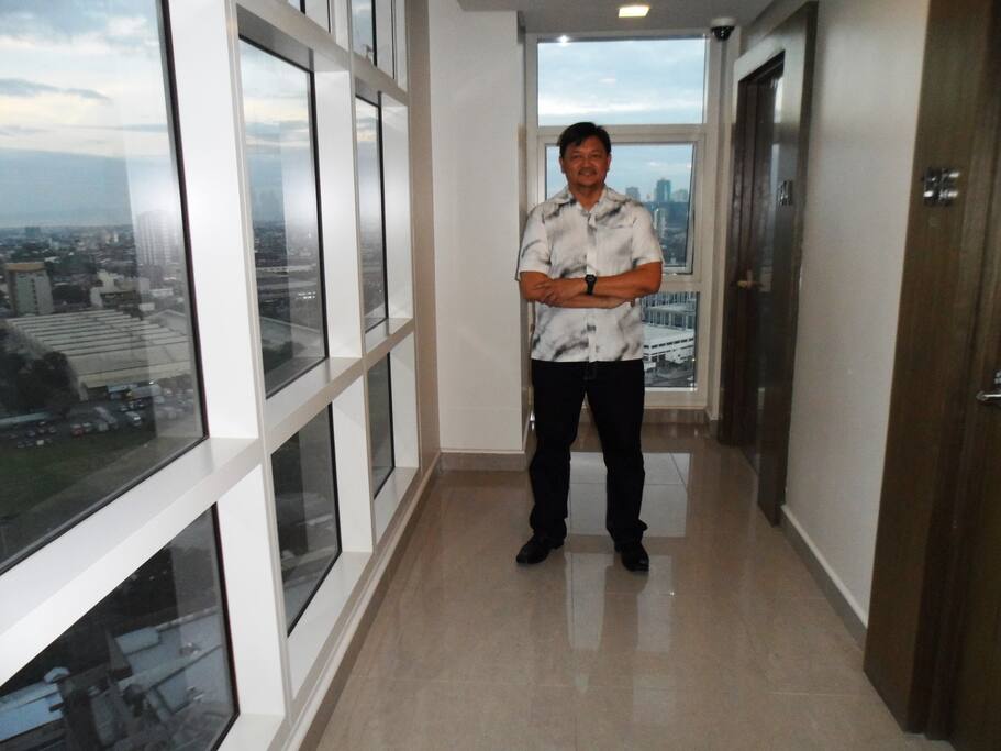 Corridor at the 19th floor of the building.