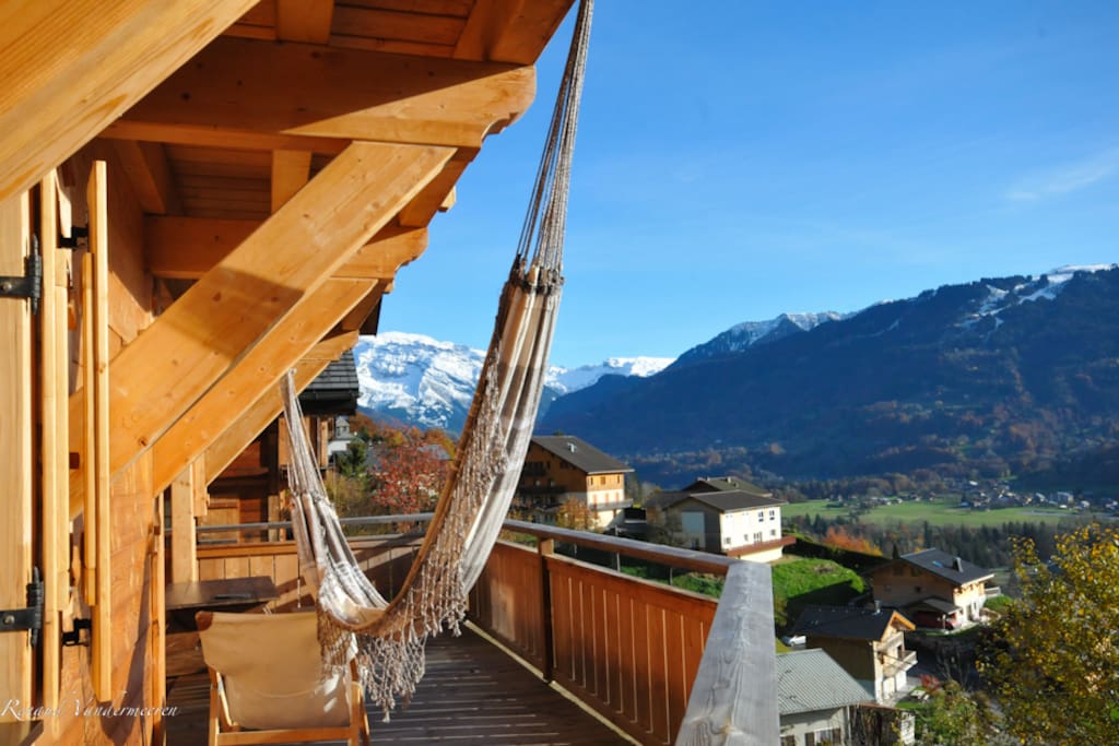 Terrasse sur vallée de Giffre