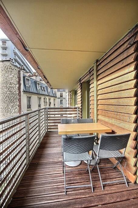 Here is the pretty terrace of 16 square meters
