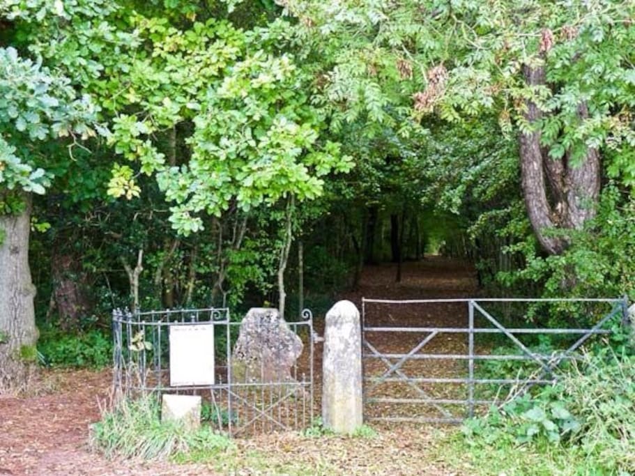 Entrance to Conishead Priory woods from the beach