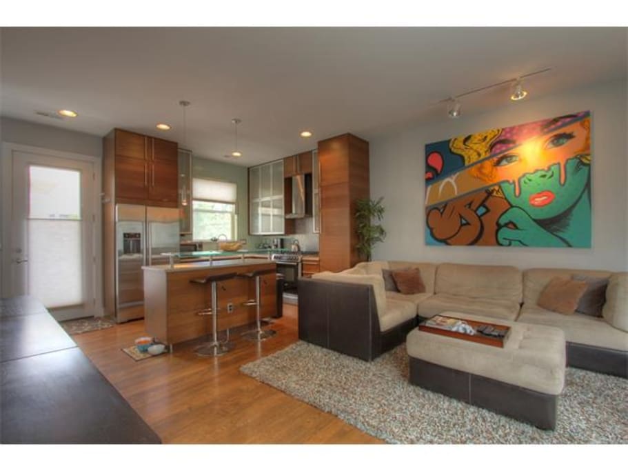 Open concept living space.