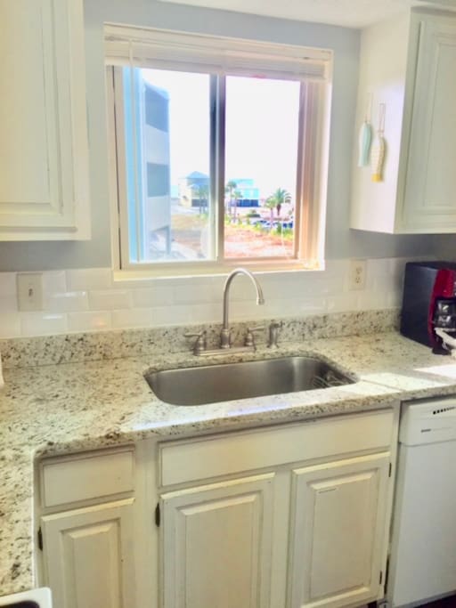 Newly renovated kitchen - October 2016! Window has ocean view!