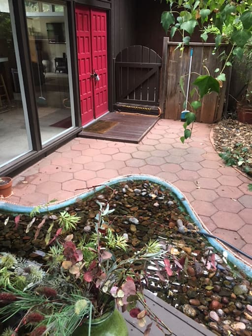 looking to patio from master bedroom