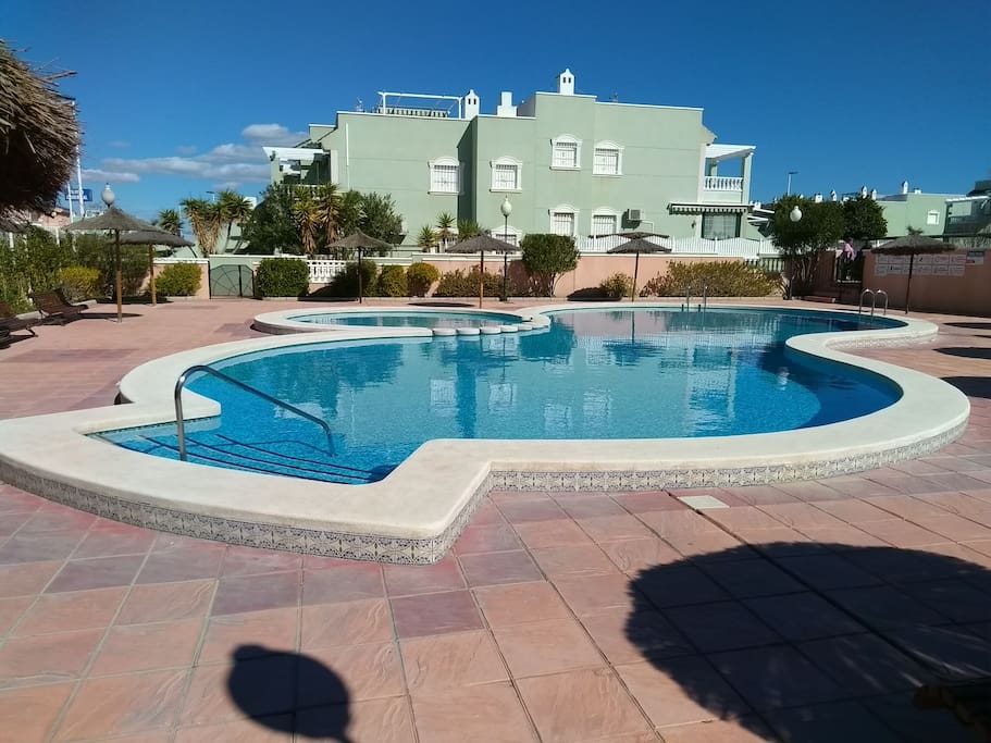 The pool is less than 100m from the apartment