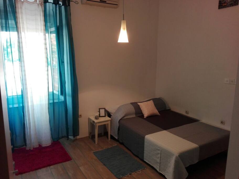 Living room and bedroom.