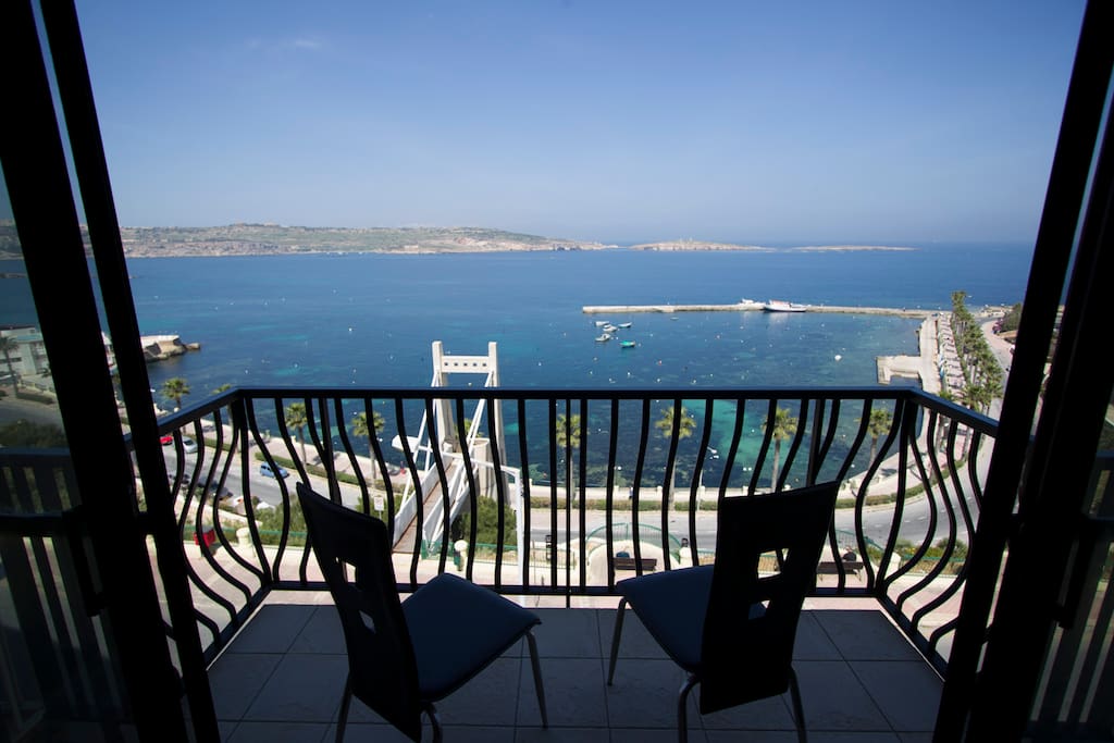 Aqua Lower Level Balcony overlooking St. Paul's Islands & Beyond