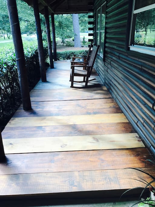Relax while rocking on porch.