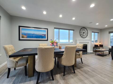 ★EV+★Hillside SFO View★Home Theater★Pool Table