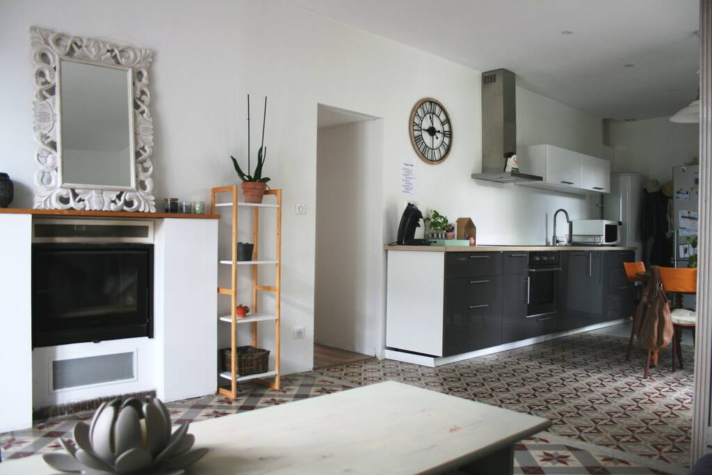 Cuisine vue du salon