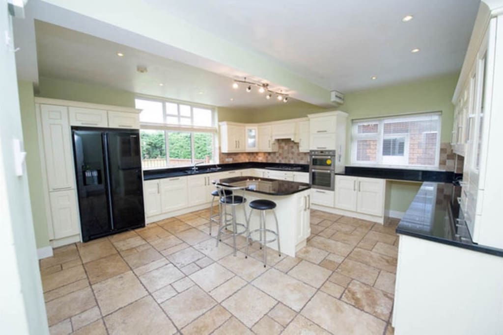 Large kitchen with all mod cons