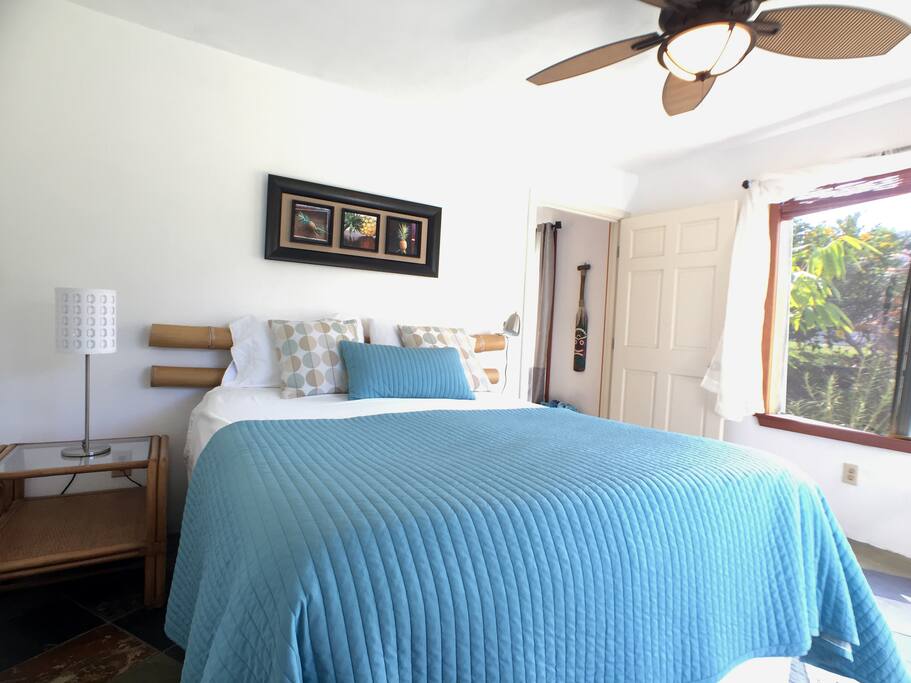 Comfy queen bed and plenty of closet space if you decide to stay a while!