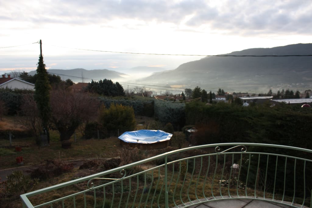 Terrasse avec vue sur le Vercors et le Mont Ventoux