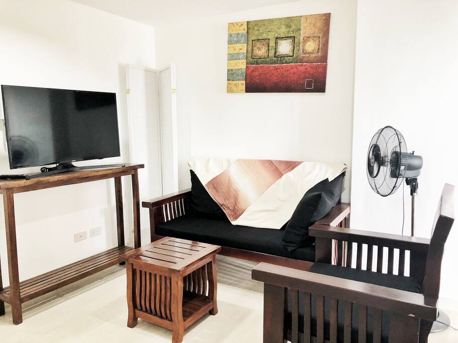 Flat screen TV in the living area