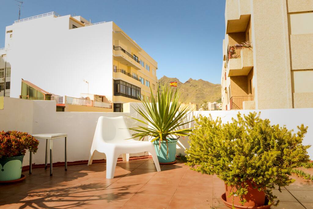 The Roof Top Terrace • view into the ANAGA mountains