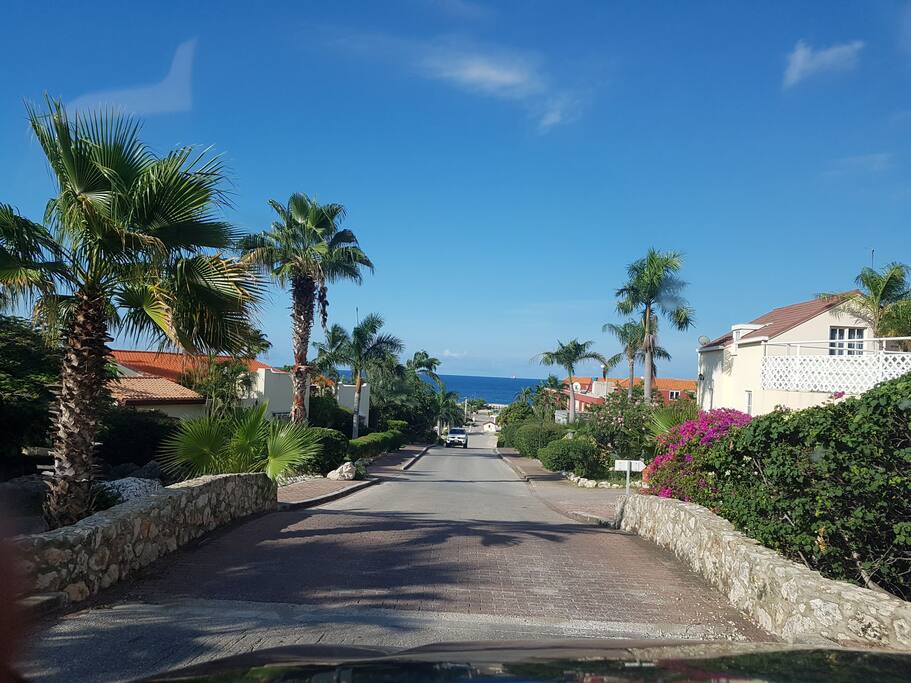 The road down to the beach....literally just steps away