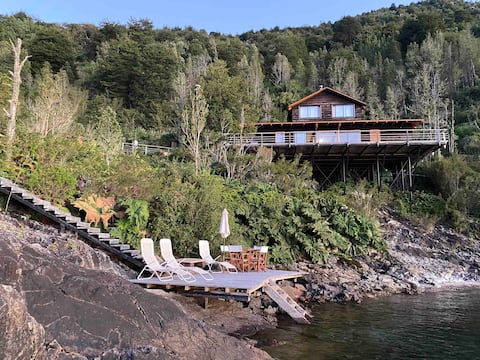 House on the shores of Lake Rupanco