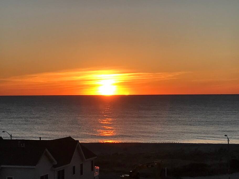 Sunrise view from our balcony