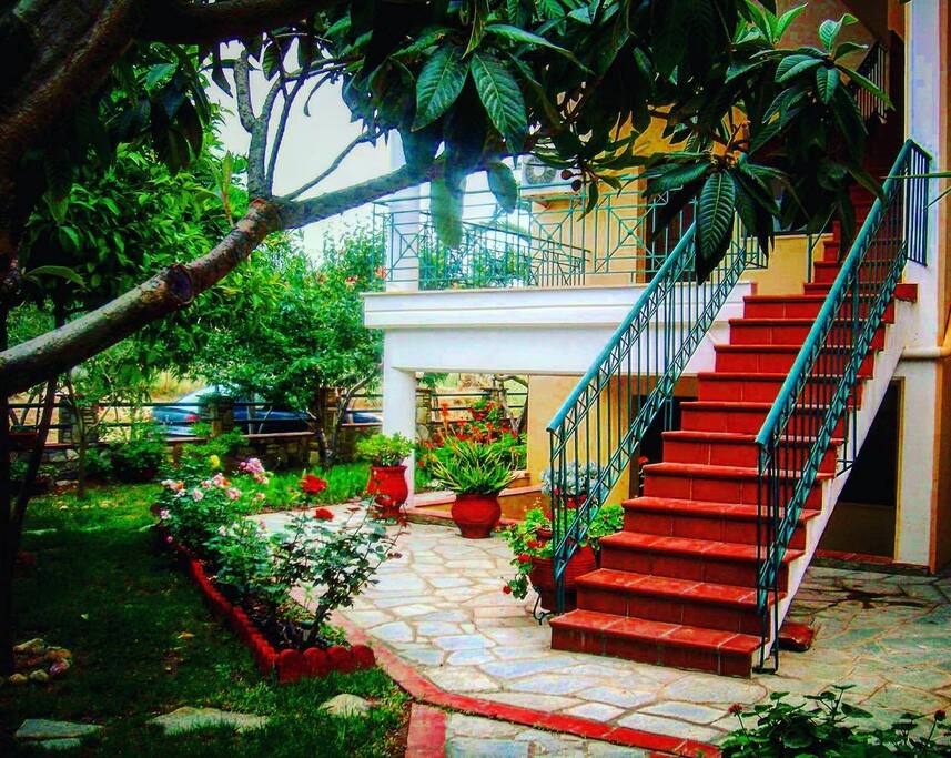 Main entrance and garden