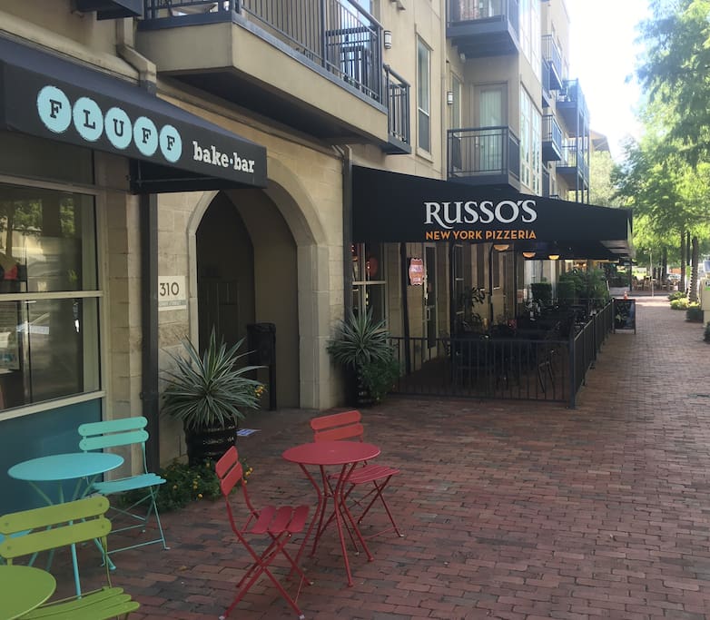 Plenty of restaurants are literally steps away