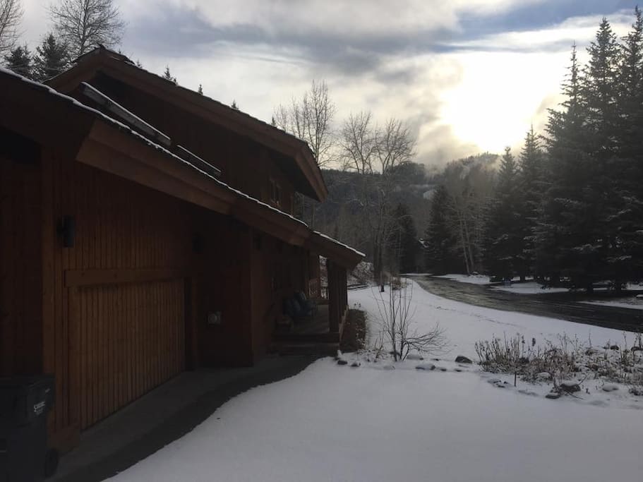 Home in the winter with views of Baldy