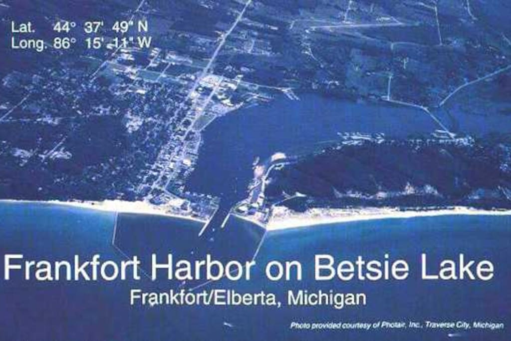 Located on the Betsie lake At the foot of The Elberta Bluffs