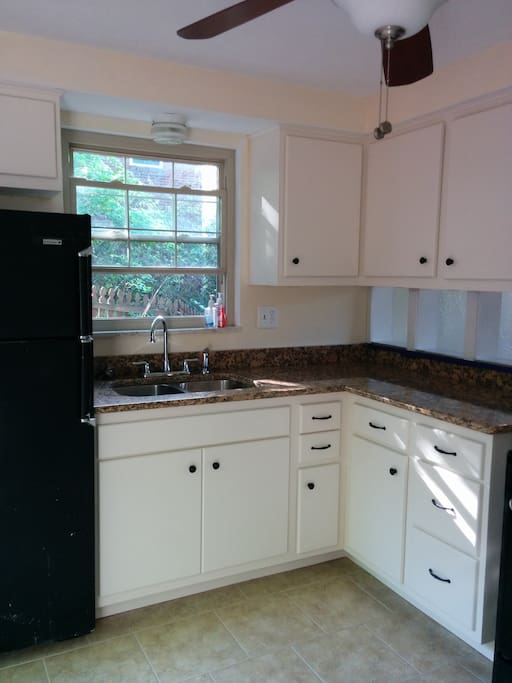 the kitchen