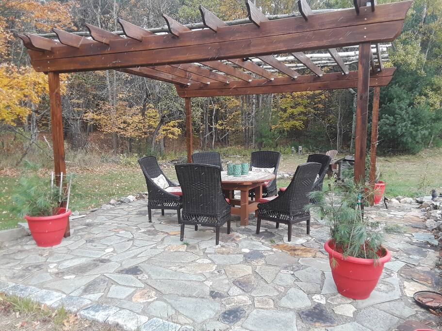 First snow on the patio, late October 2018! Get ready to Ski!!!!!