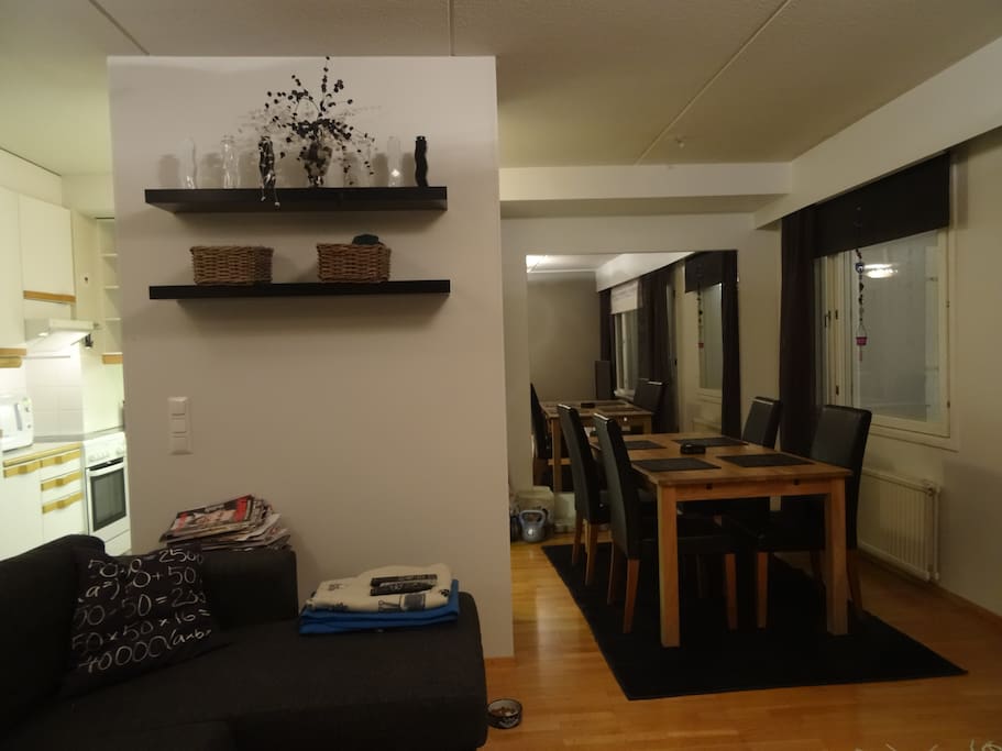 Dining area and kitchen