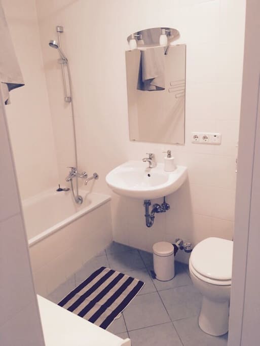 A glimpse of the bathroom