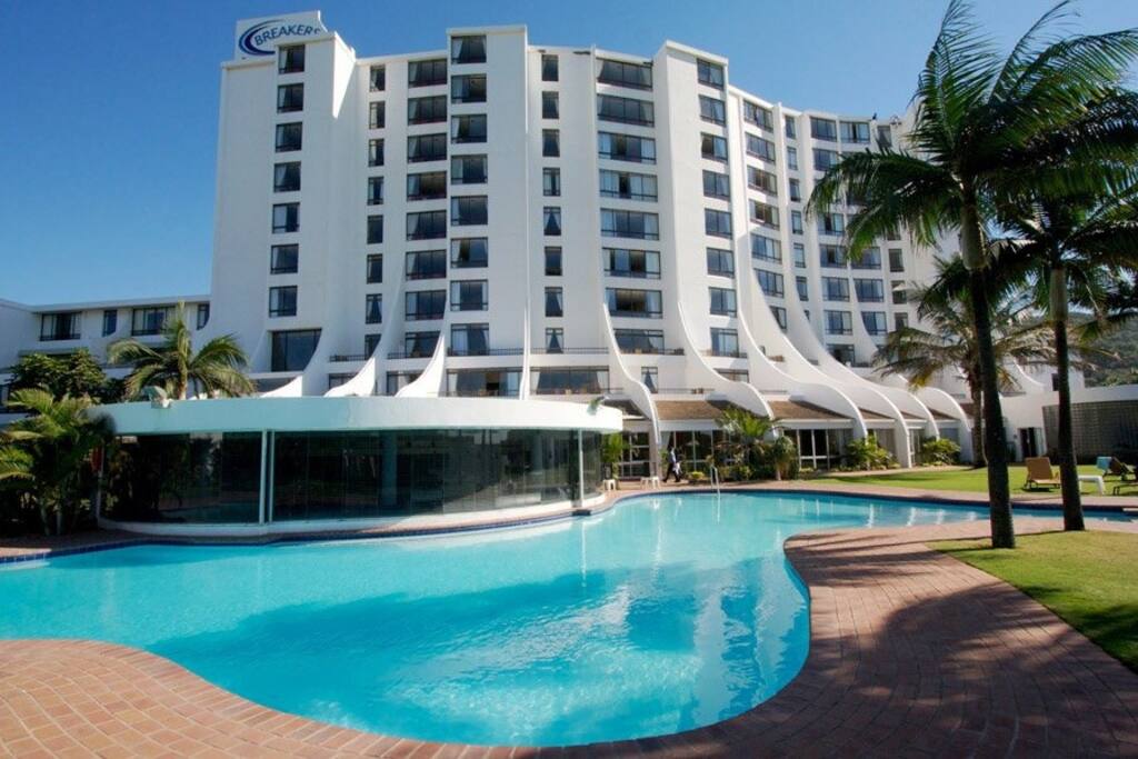 Main Pool, with gym overlooking the Pool Area.