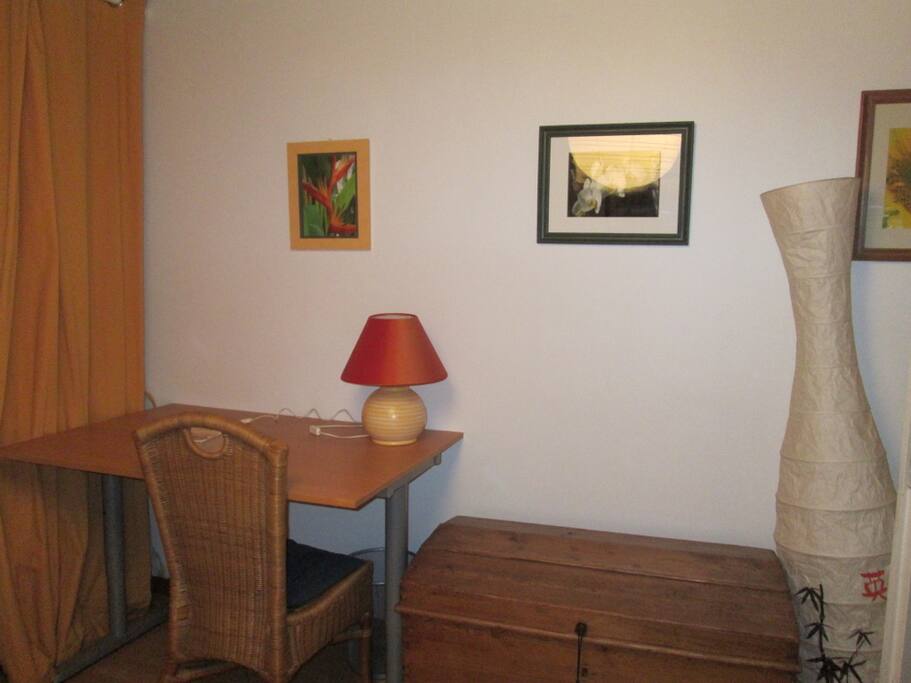 Desk area.