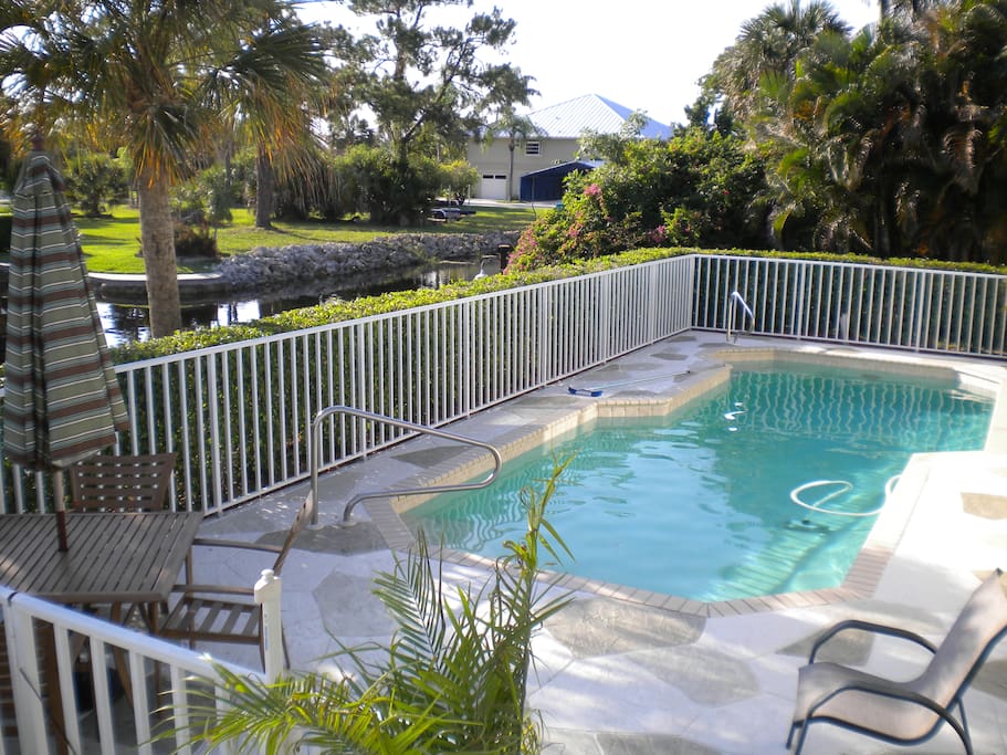 Heated pool in your backyard!