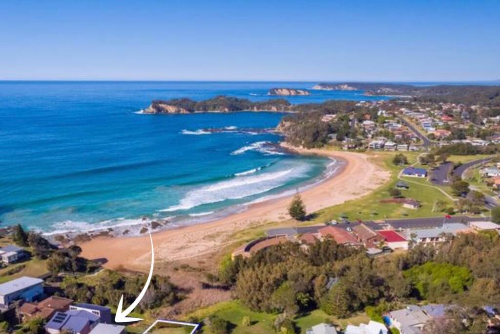 House position aerial shot shops 300m walk