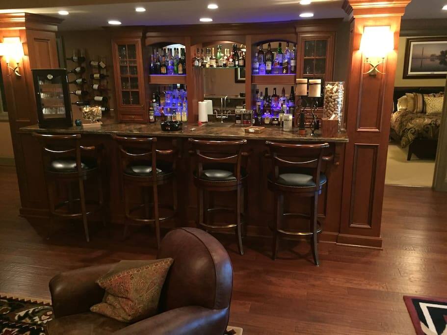 bar is right off your bedroom