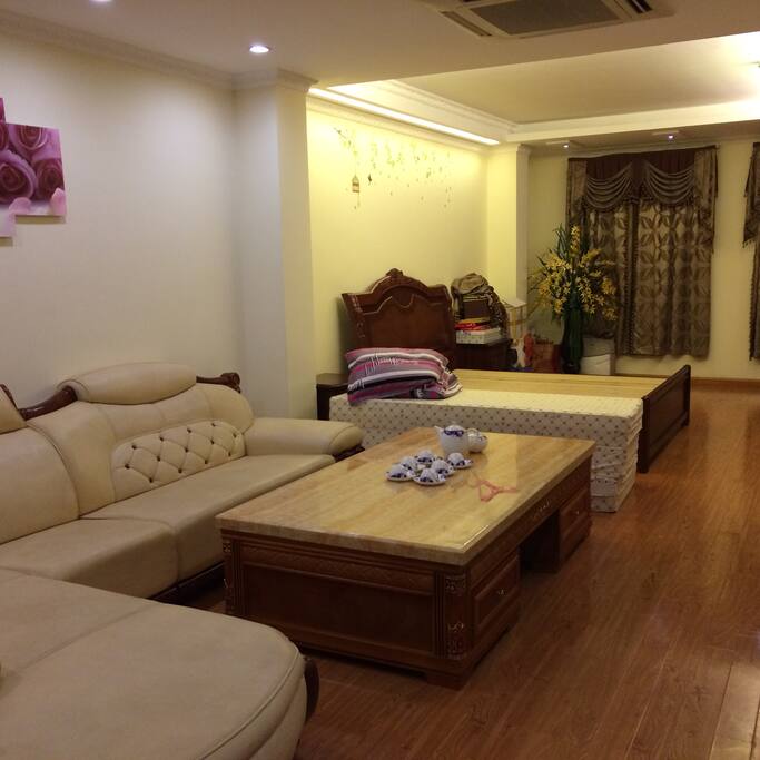 Big bedroom 70sqm, Queen size bed and sofa