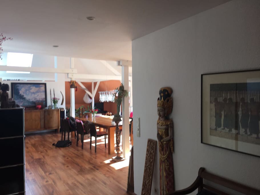 entrance to the bright living room
