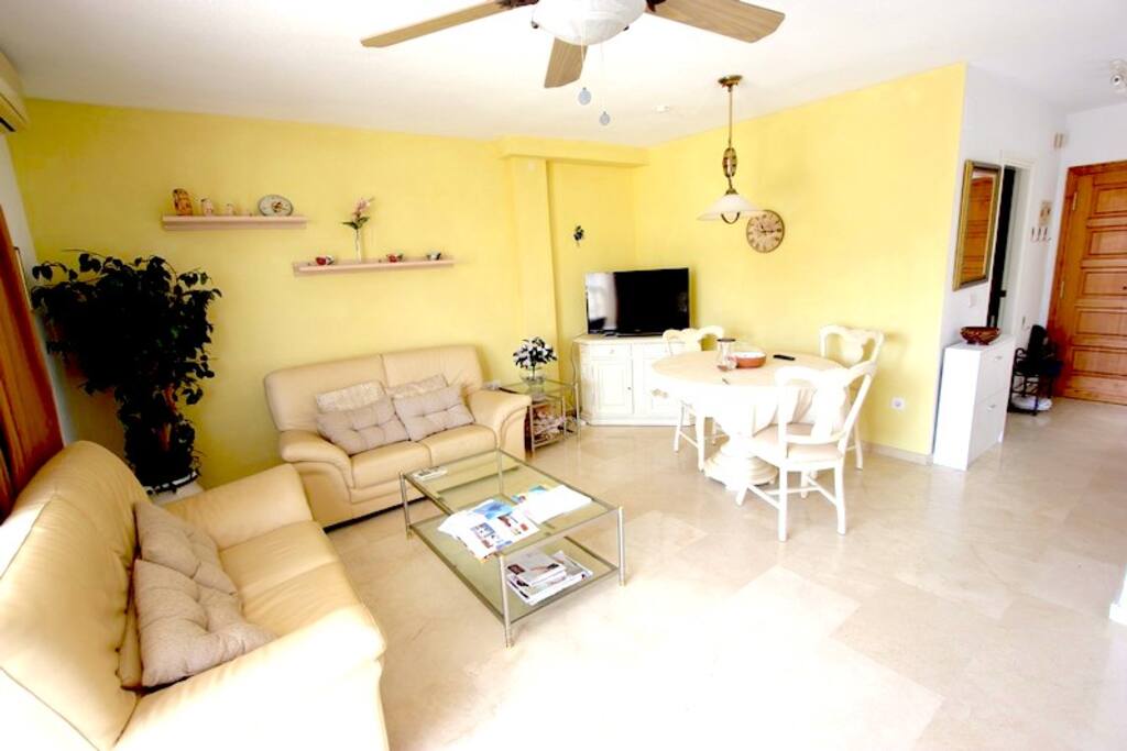 Living room with dining area