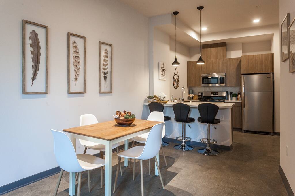 Dining Table and Bar Seating