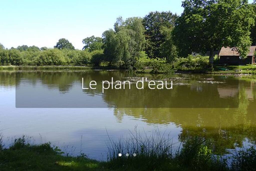 Étang poissonneux de 6000 m2 sur un terrain de 12700 m2