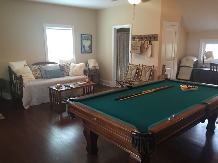 Pool Table and Day Bed/Couch - view from entrance