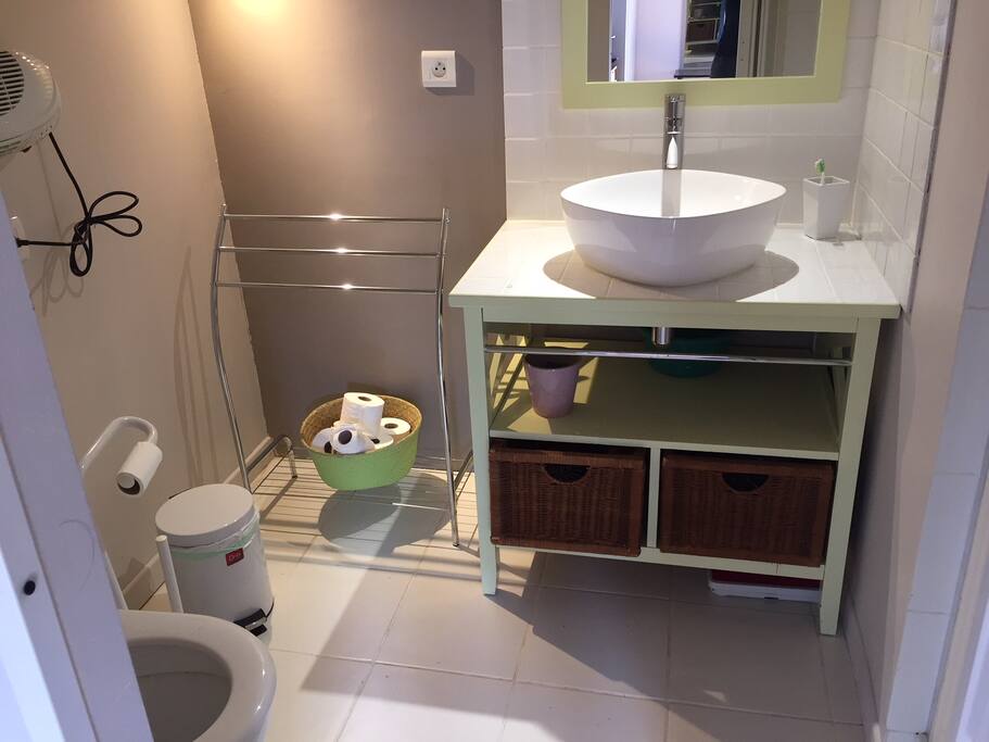 Salle de bains douche WC