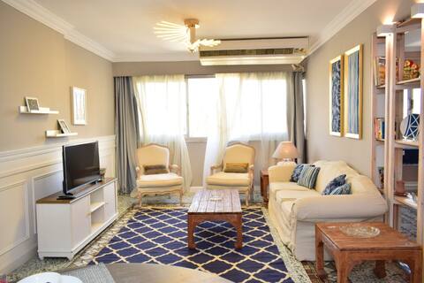 Location, bright, and super clean	in Zamalek