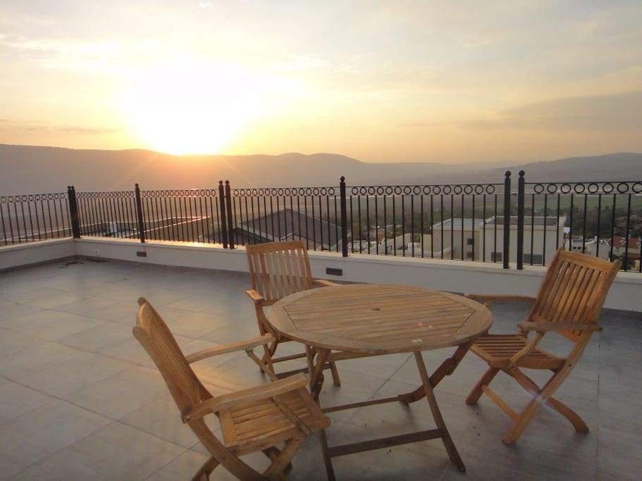 sunset from the top balcony