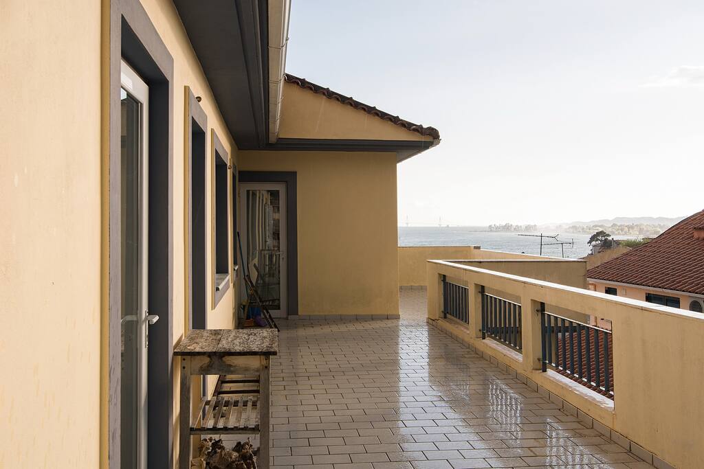 Spacious sunny terrace