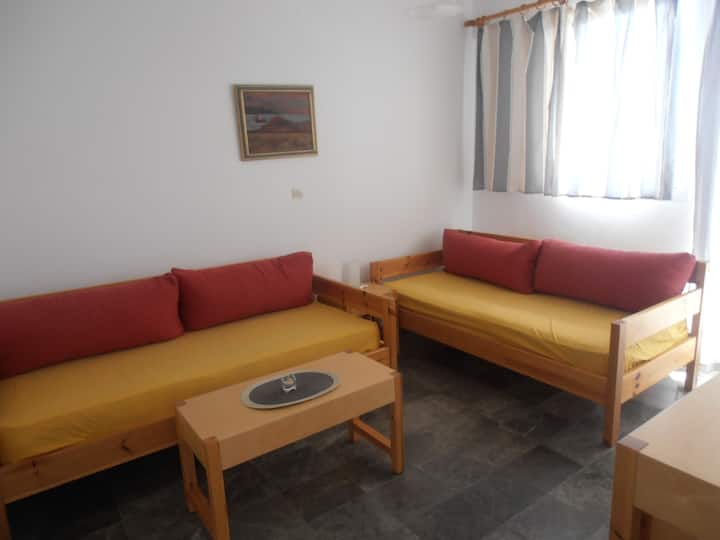 vue du salon avec les deux lits separes