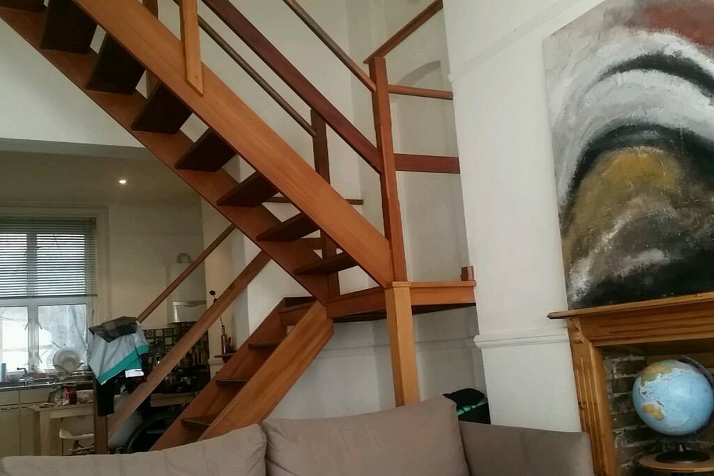 Living room and kitchen