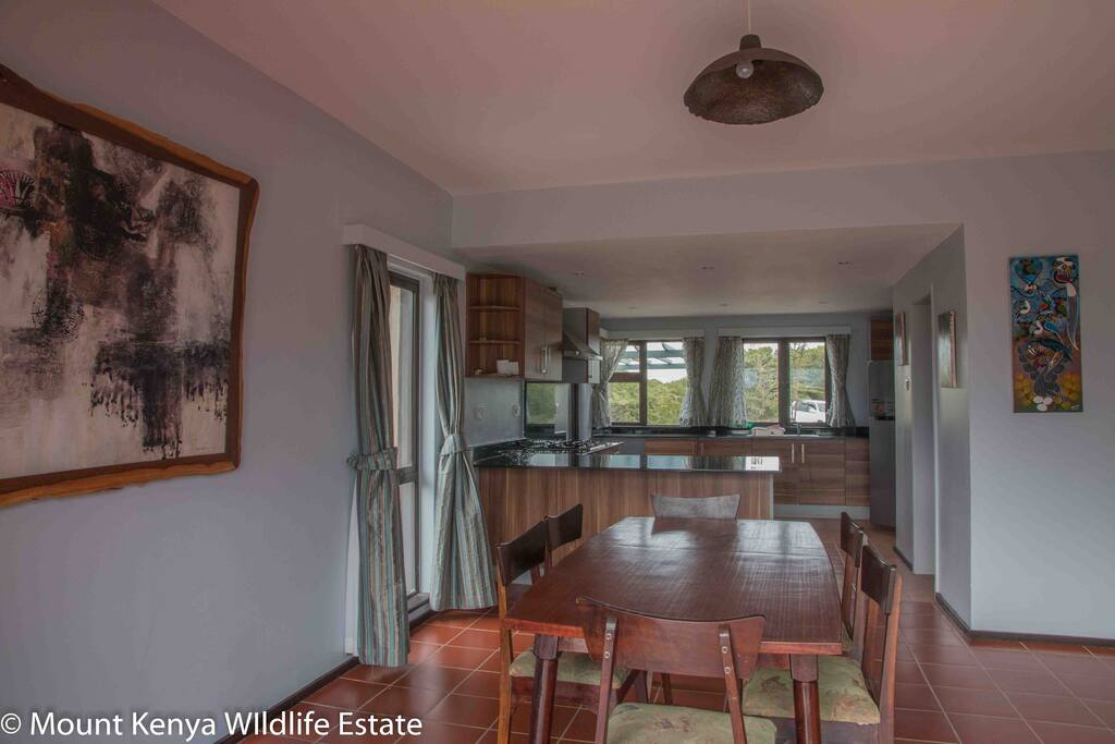 Dining room and open plan kitchen