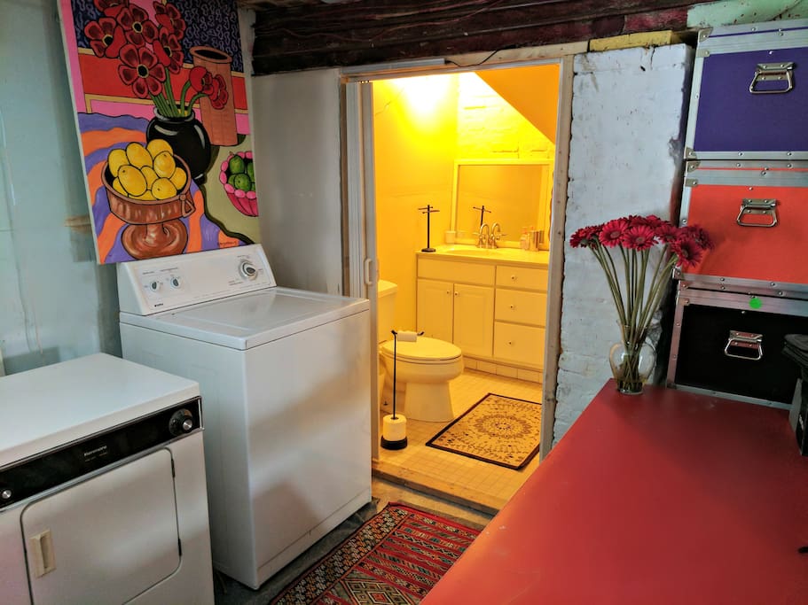 laundry and half bath